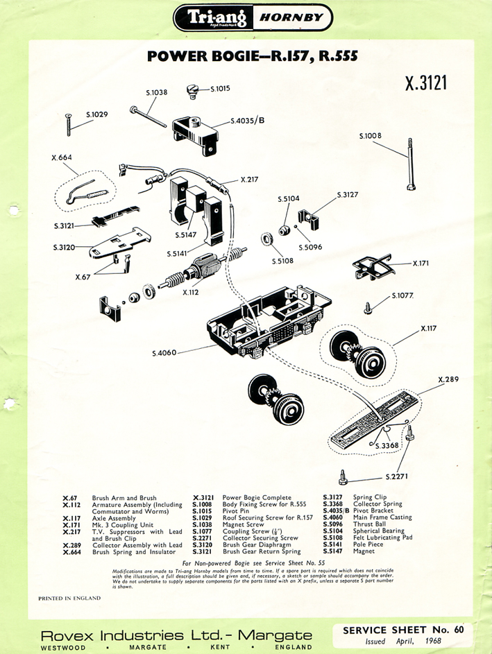 service sheet