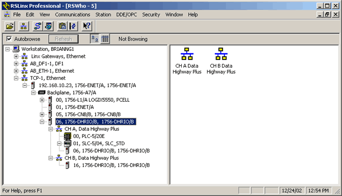 controllogix dh+