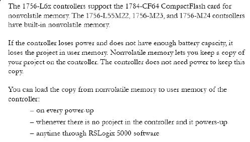 controllogix compact flash