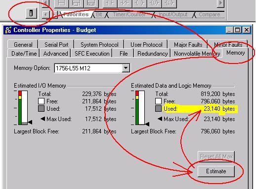 controllogix memory