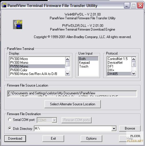 panelview 550 firmware