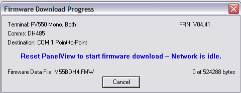 panelview 550 firmware