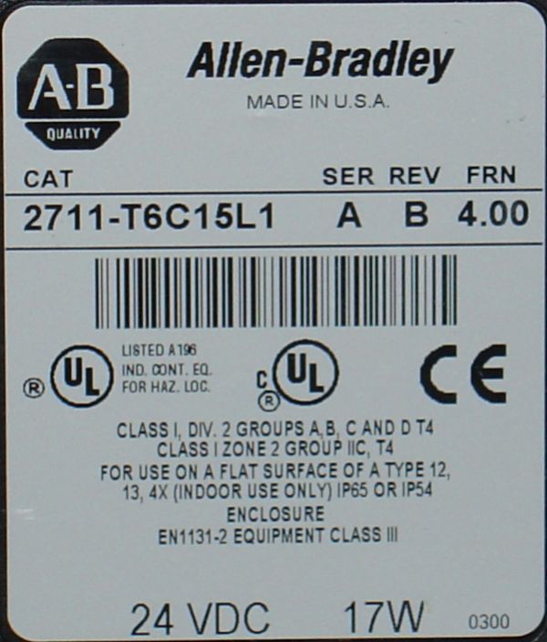 allen bradley panelview 600