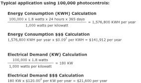 power consumption calculation