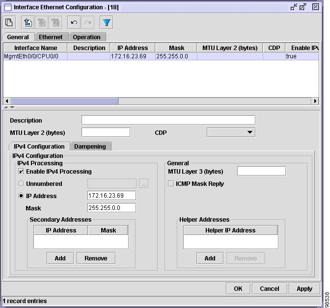 ethernet configuration