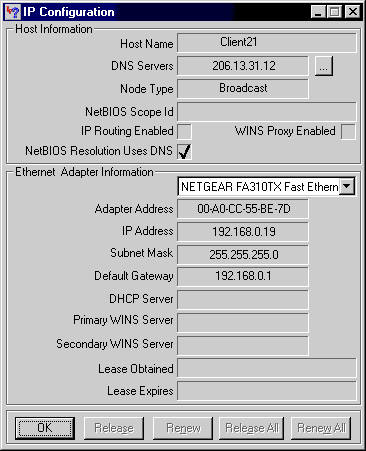 ip configuration