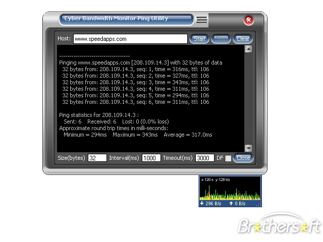 website bandwidth monitor