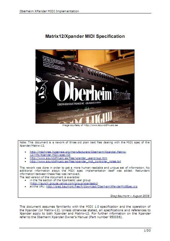 oberheim xpander manual