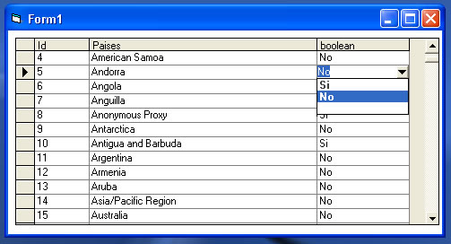 datagrid boolean