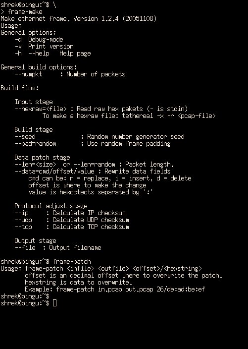 ethernet ascii