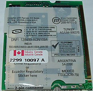 pcmcia network cards