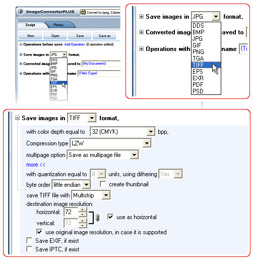 convert jpeg to tiff