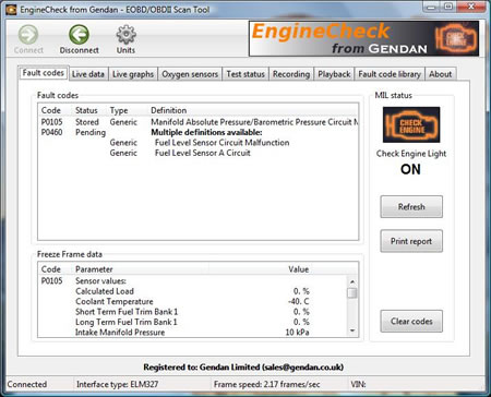 engine diagnostic software